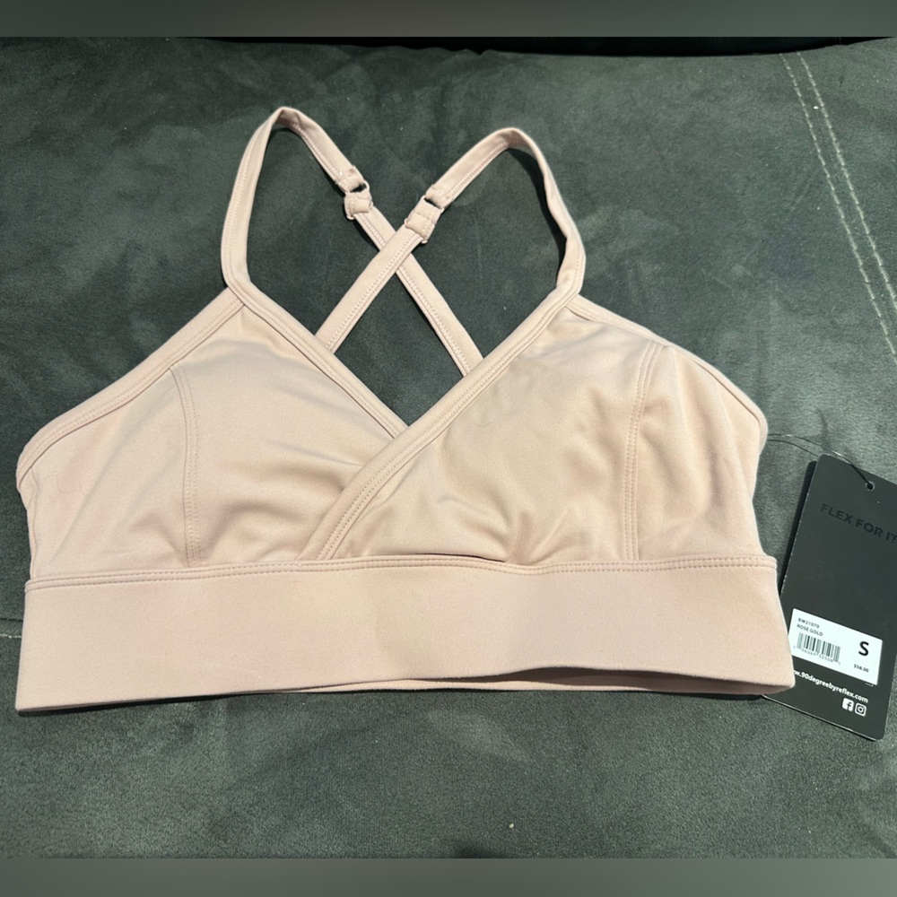 Rose Gold 90 degree Sports Bra